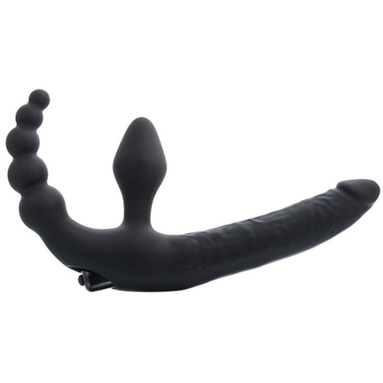 Страпон безремневой ToyFa Black&amp;Red - с вибрацией